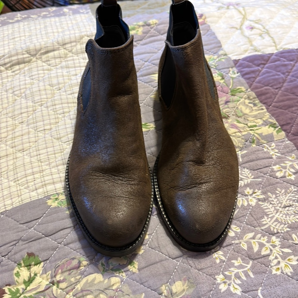 Franco Sarto Claudio Chelsea Boot Brown Suede 6.5W
